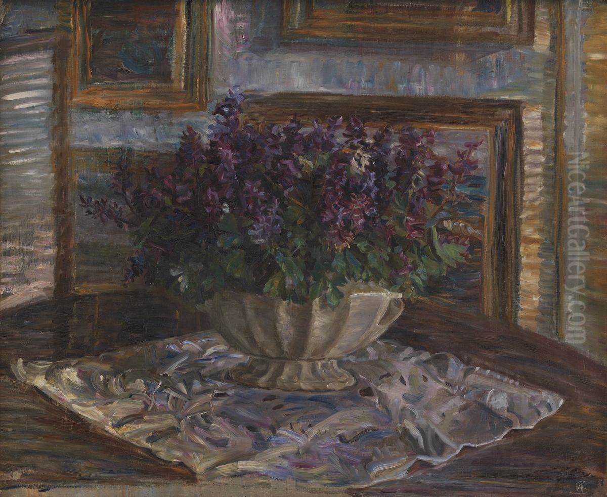 Corydalis Oil Painting by Anna Syberg