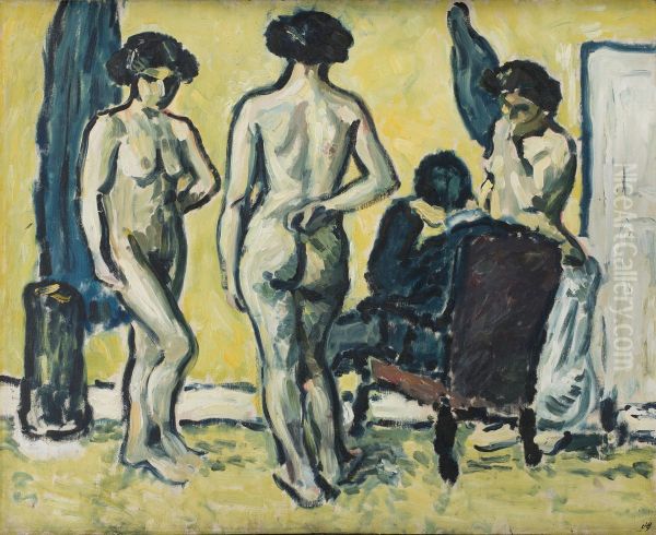 Paris' dom Oil Painting by Harald Giersing