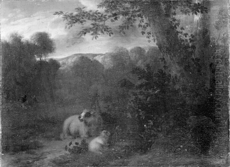 Landscape with Sheep Oil Painting by Jan Vermeer van Haarlem