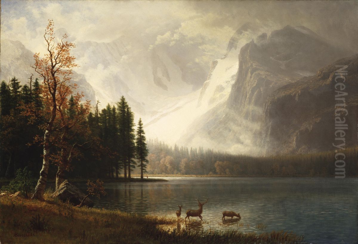Estes Park, Colorado, Whyte's Lake Oil Painting by Albert Bierstadt