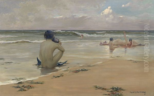 Sea idyll Oil Painting by Rupert Charles Bunny
