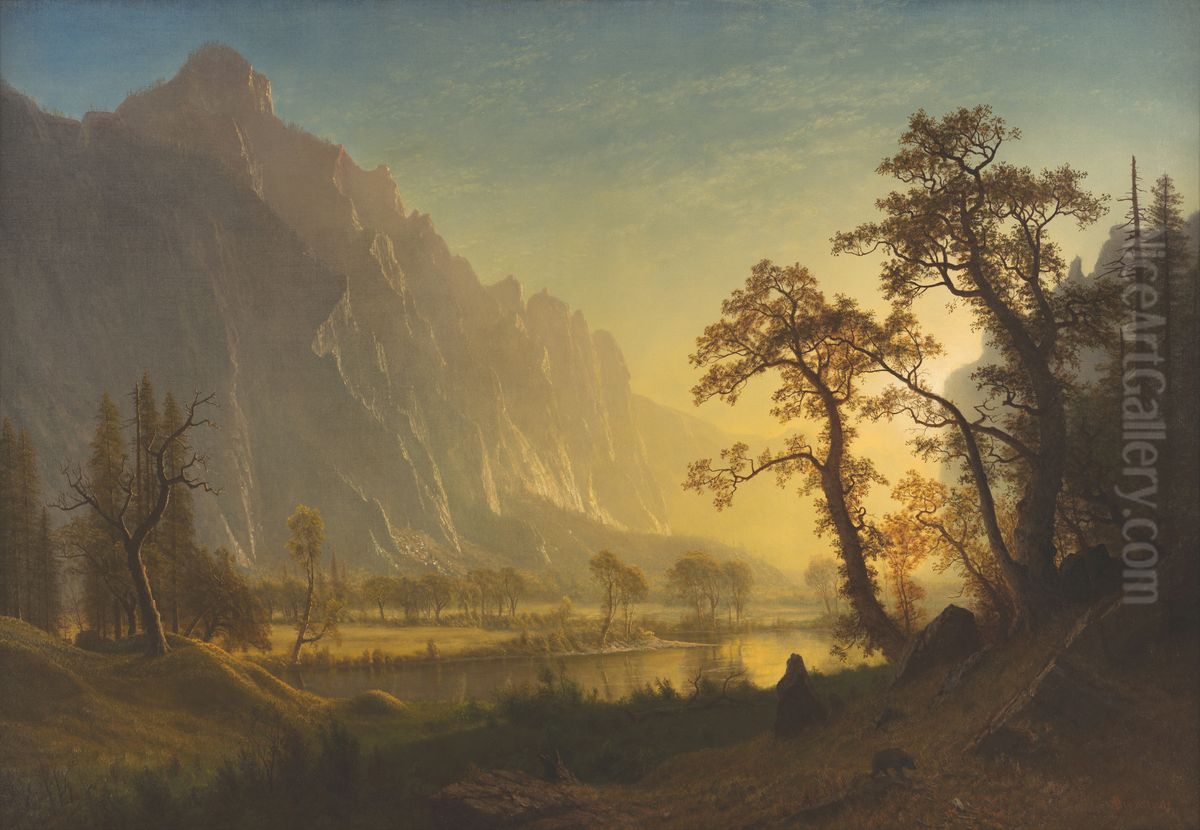 Sunrise, Yosemite Valley Oil Painting by Albert Bierstadt