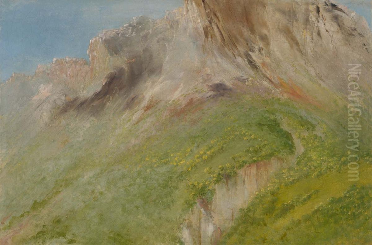 Ta-wa-que-nah, or the Rocky Mountain, Near the Comanche Village Oil Painting by George Catlin