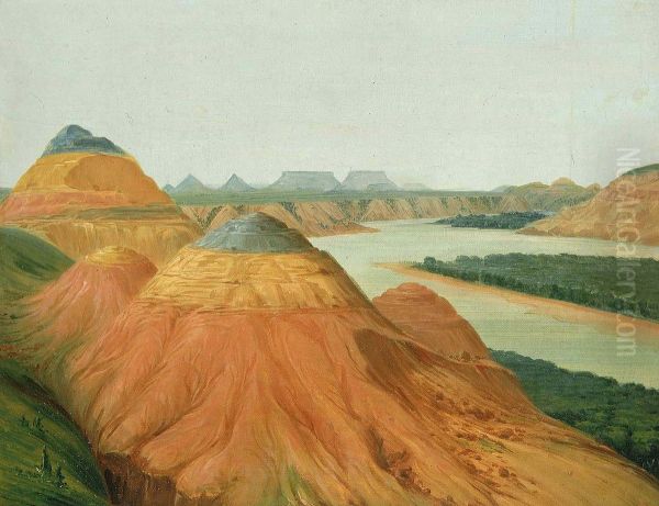 View in the Big Bend of the Upper Missouri Oil Painting by George Catlin