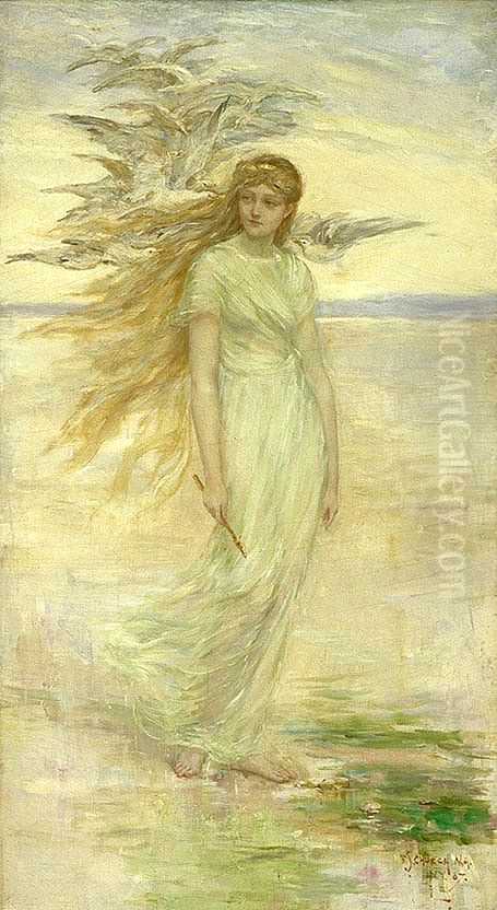 The Viking's Daughter Oil Painting by Frederick Stuart Church The Viking's Daughter Oil Painting by Frederick Stuart Church