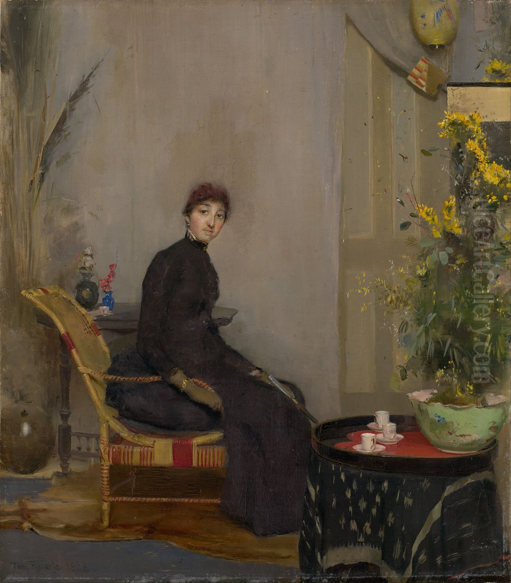 Mrs L. A. Abrahams Oil Painting by Tom Roberts