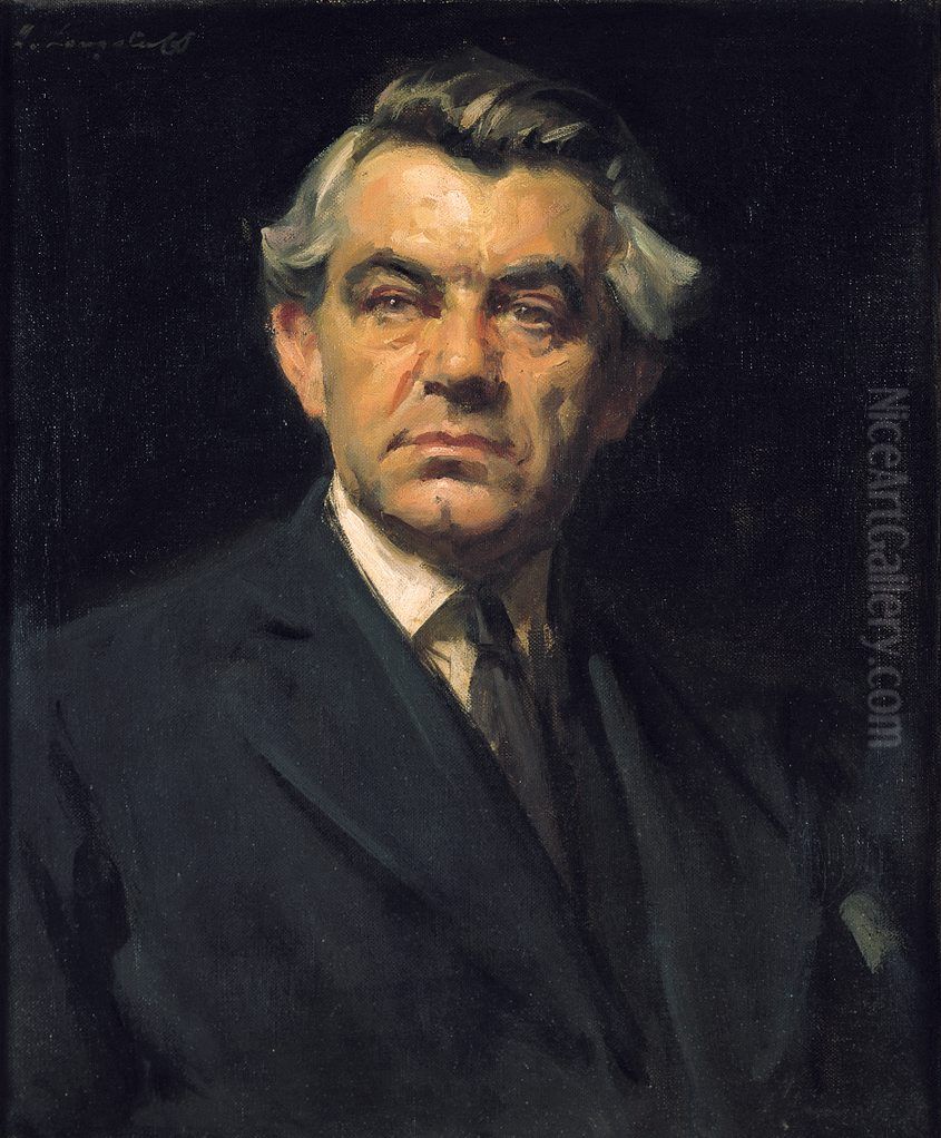 Mr Maurice Moscovitch Oil Painting by John Longstaff