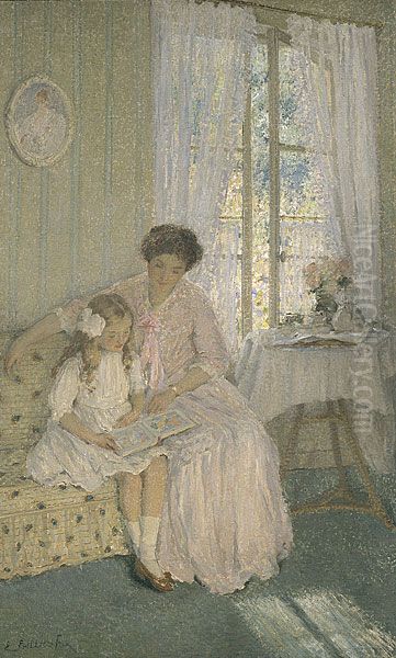 The lesson Oil Painting by E. Phillips Fox