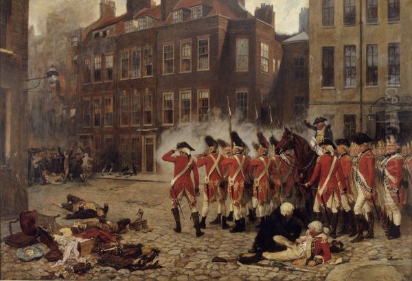 Gordon Riots - Project Gutenberg eText 19609 Oil Painting by John Seymour Lucas