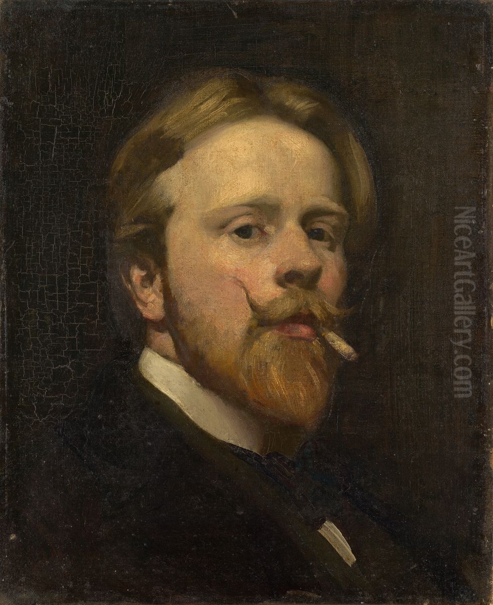 Self-portrait Oil Painting by George W. Lambert