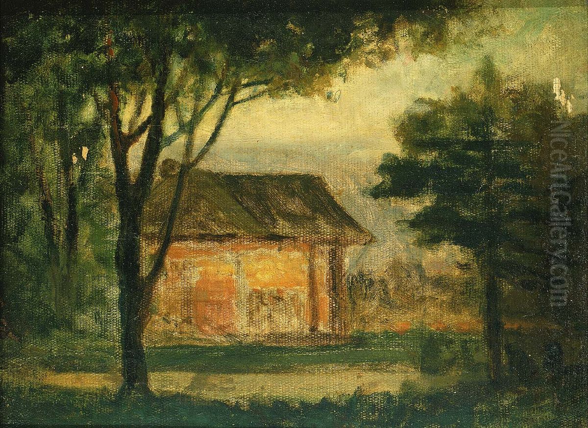 The Old Homestead Oil Painting by Edward Mitchell Bannister