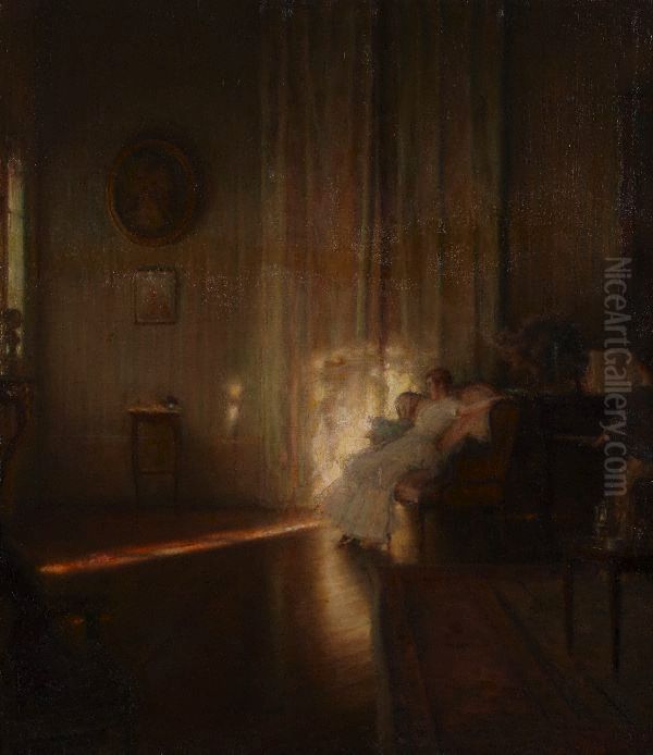 Listening to Mozart Oil Painting by Jules-Alexis Muenier