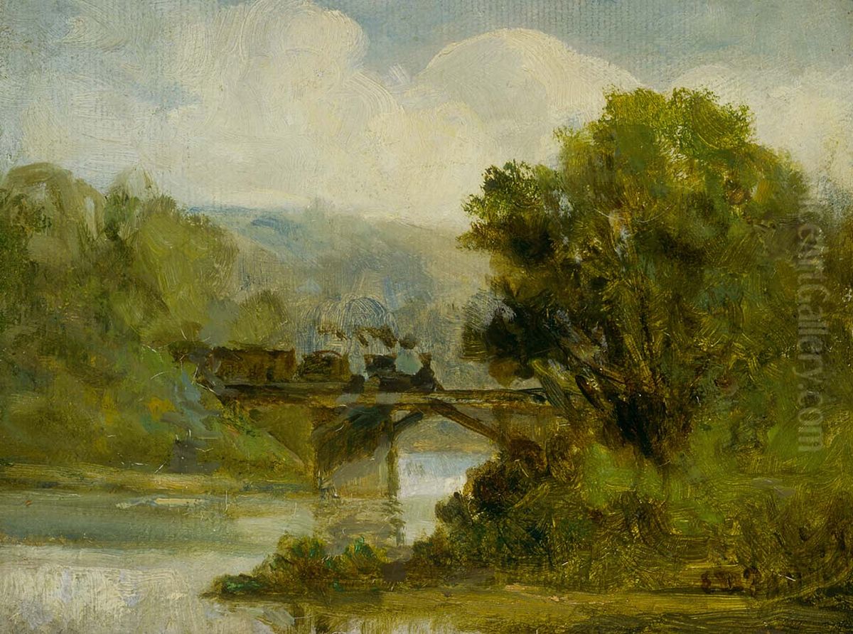 Train Oil Painting by Edward Mitchell Bannister