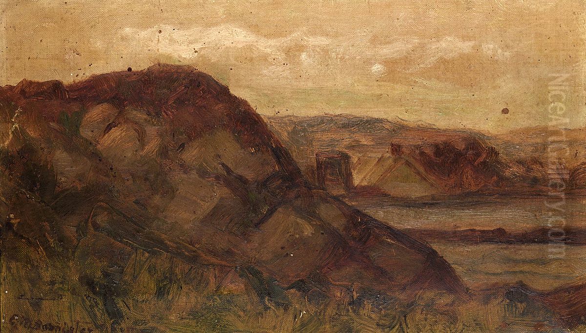 Untitled (landscape with rocks) Oil Painting by Edward Mitchell Bannister
