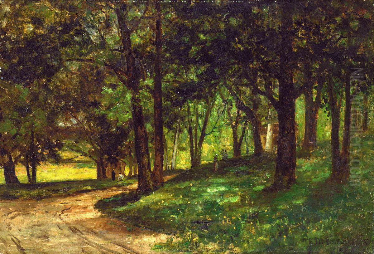 Untitled (landscape with trees) Oil Painting by Edward Mitchell Bannister