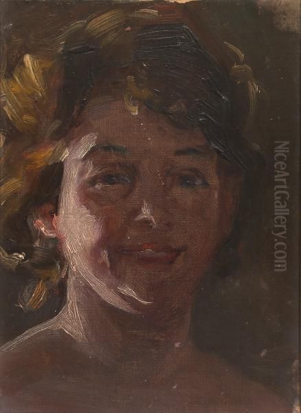 Head of the Artist Oil Painting by unknown