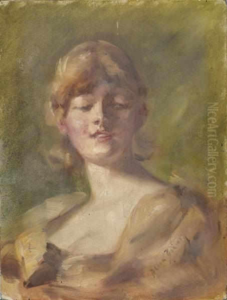 Study of Head Oil Painting by unknown