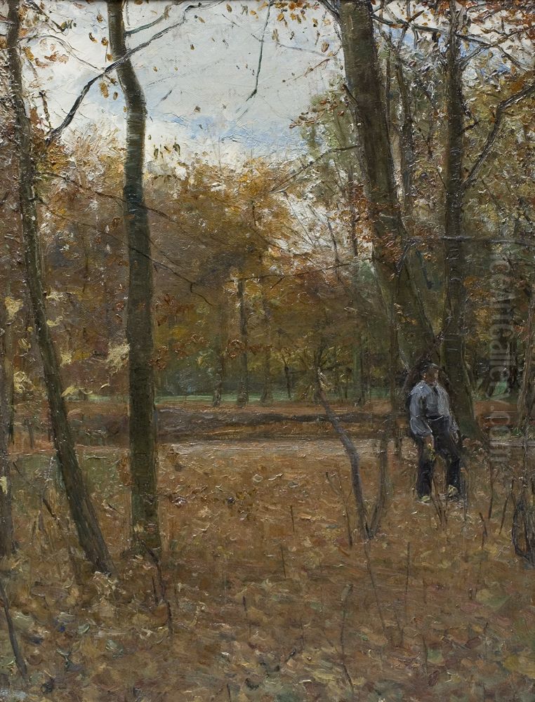 Autumn in Sondermarken Oil Painting by Albert Gottschalk
