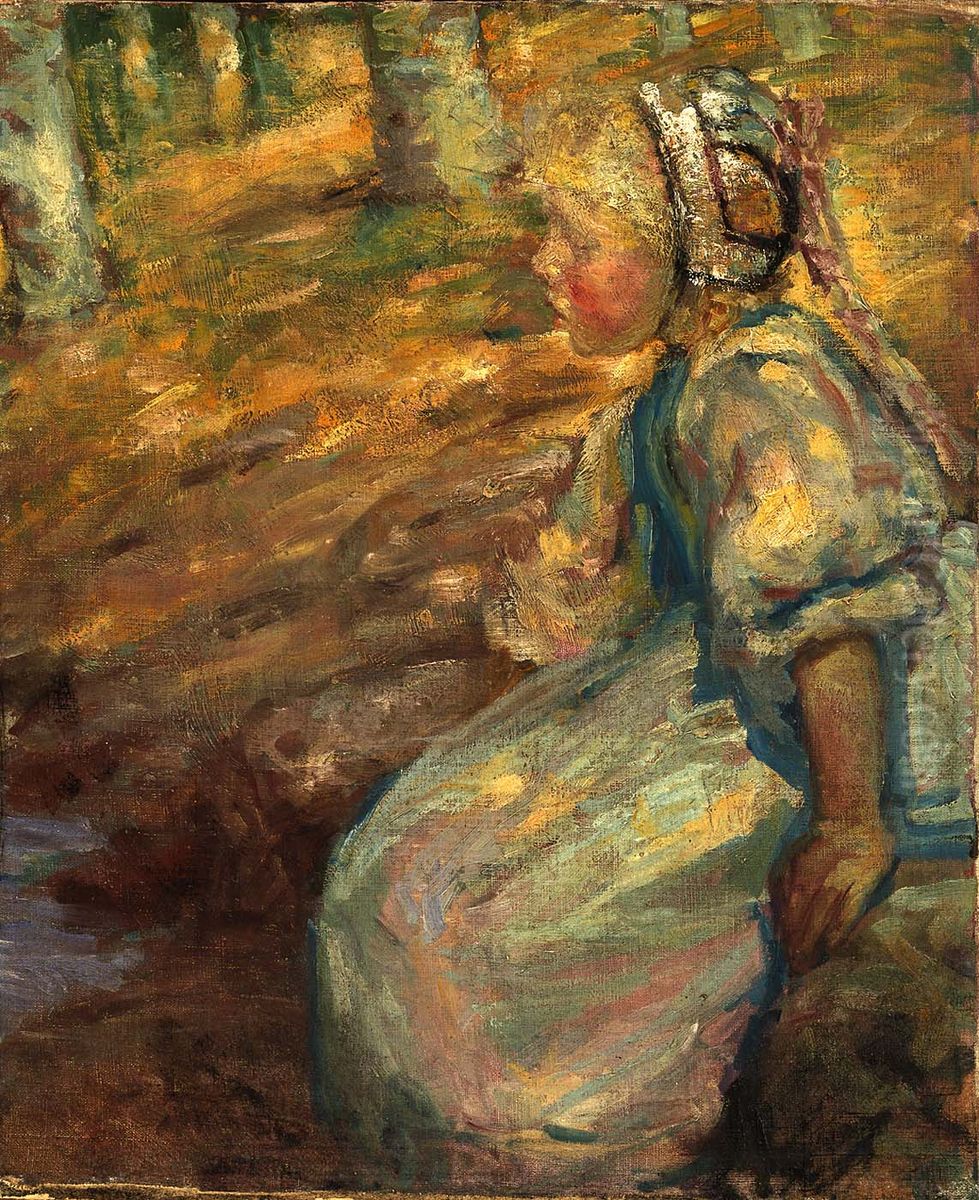 Peasant Girl Oil Painting by Alice Pike Barney