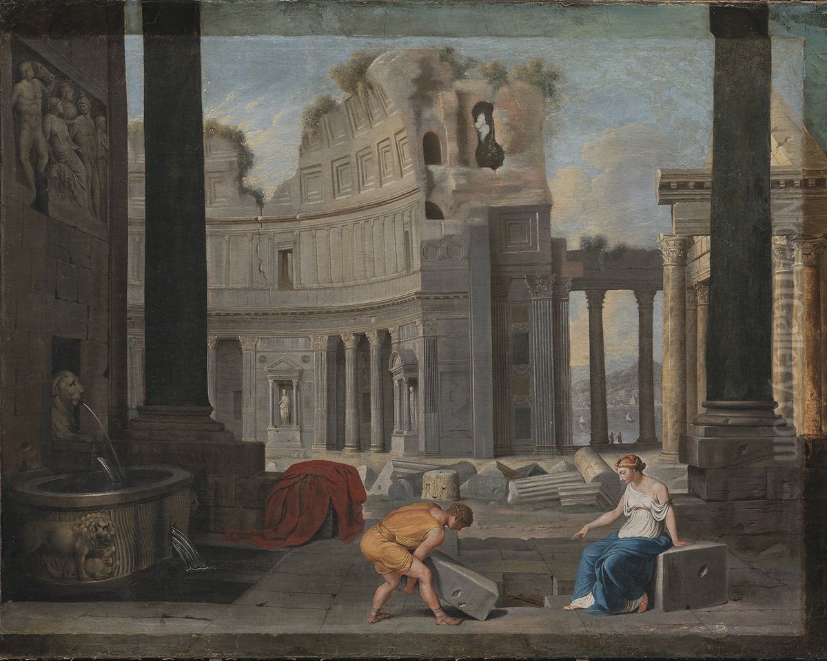 Theseus finding his Father's Sword and Sandals Oil Painting by Jean Lemaire