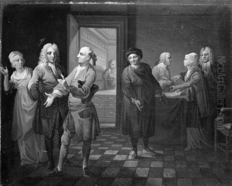 Mester Gert Westphaler, 25. scene Oil Painting by Christian August Lorentzen