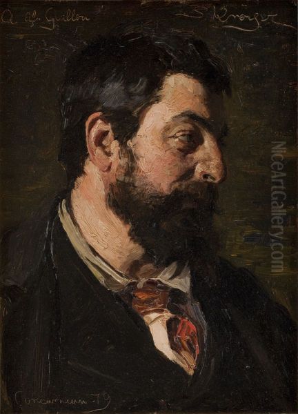 Portraet af den franske maler Alfred Guillou Oil Painting by Peder Severin Kroyer