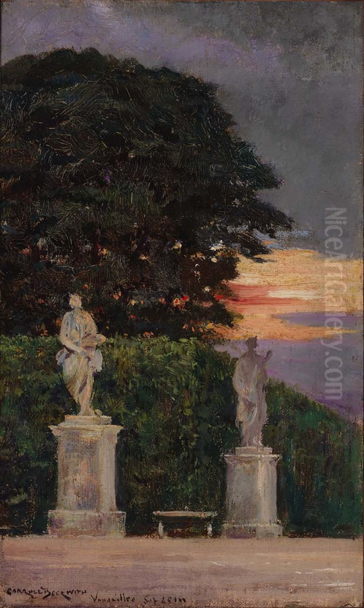 Corner of the Terrace, Versailles Oil Painting by James Carroll Beckwith