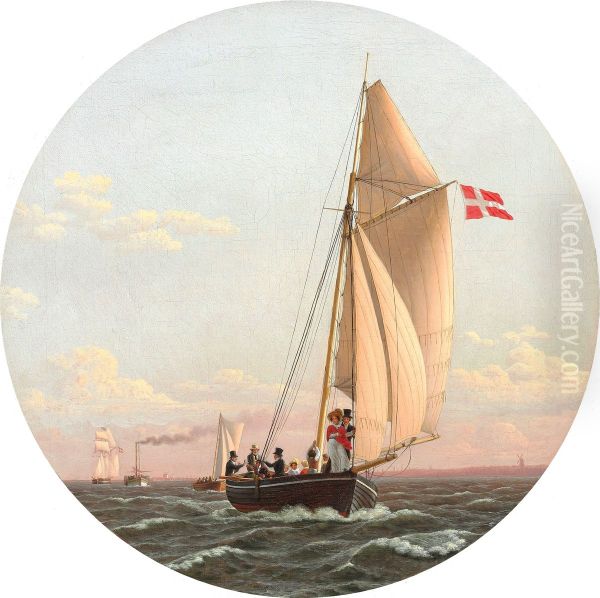 En sejlads til Charlottenlund Oil Painting by Christoffer Wilhelm Eckersberg