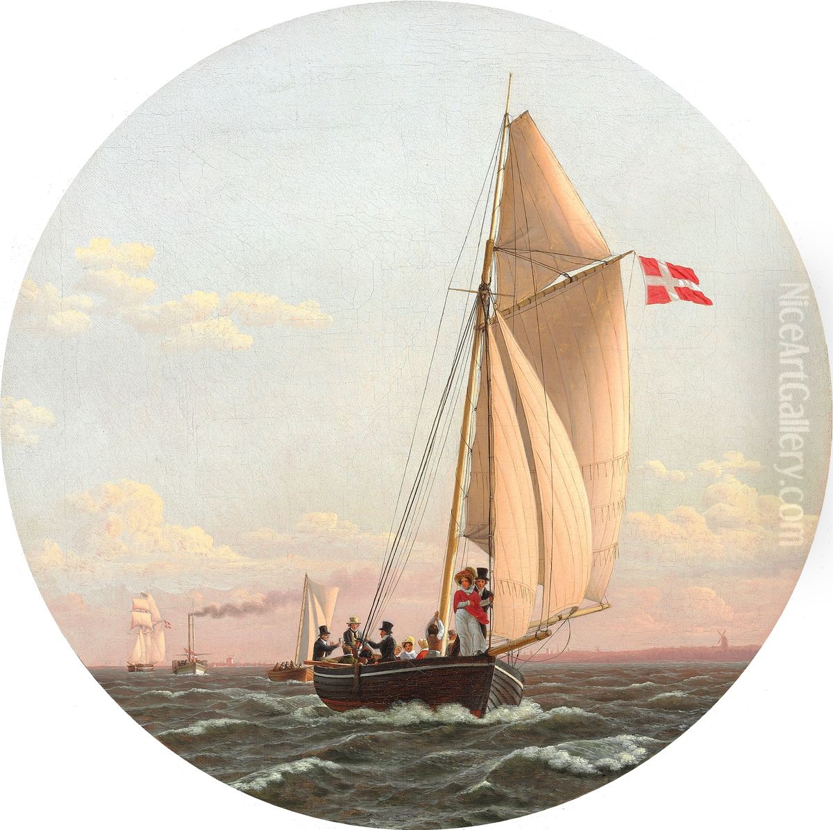 Sailing from Copenhagen to Charlottenlund Oil Painting by Christoffer Wilhelm Eckersberg Sailing from Copenhagen to Charlottenlund Oil Painting by Christoffer Wilhelm Eckersberg