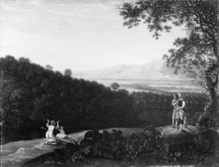 Latona and her Children Oil Painting by Moses van Uyttenbroeck