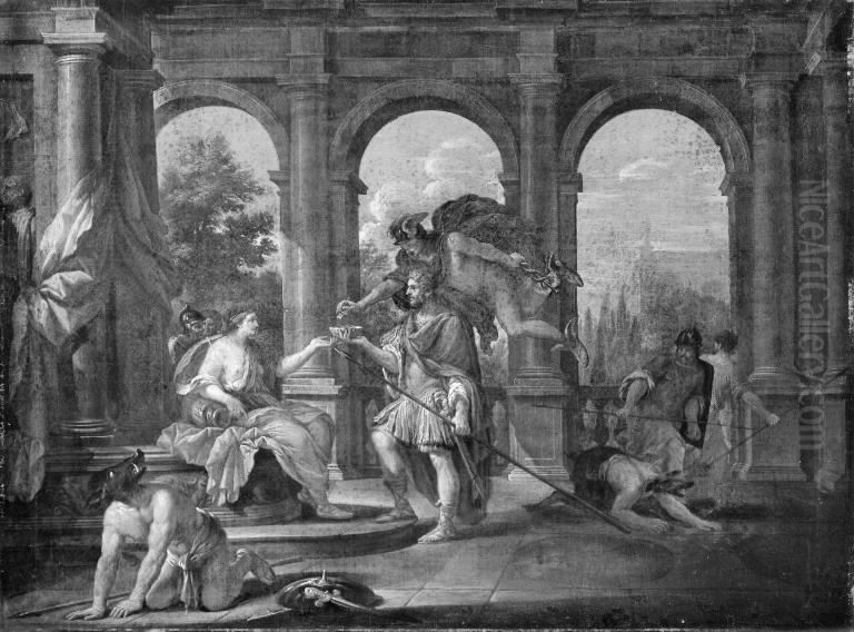 Circe and Ulysses Oil Painting by Filippo Lauri