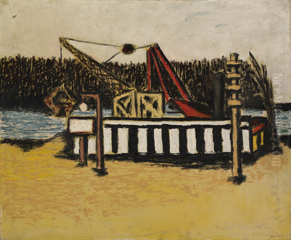 River Derrick Oil Painting by Ben-Zion