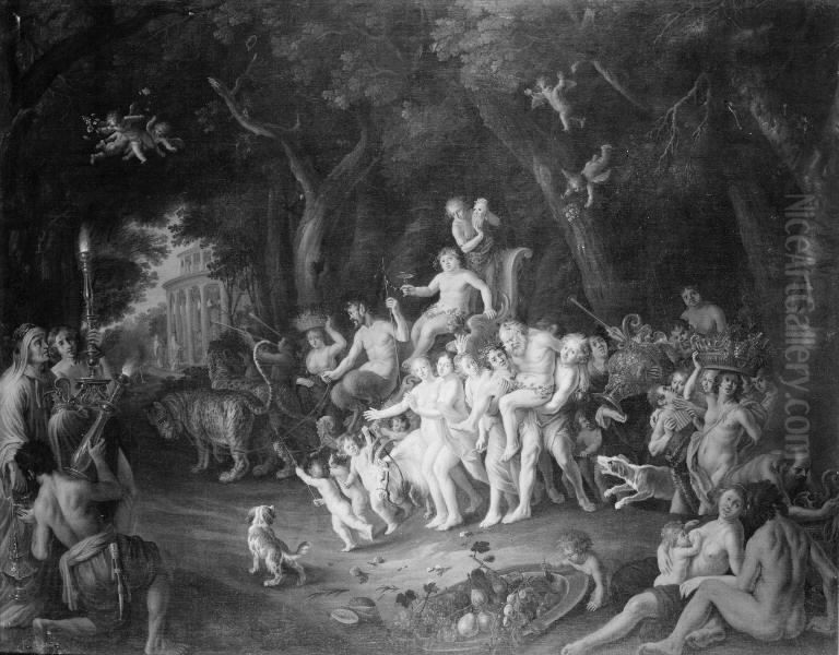 The Triumph of Bacchus Oil Painting by Adriaen van Nieulandt the younger