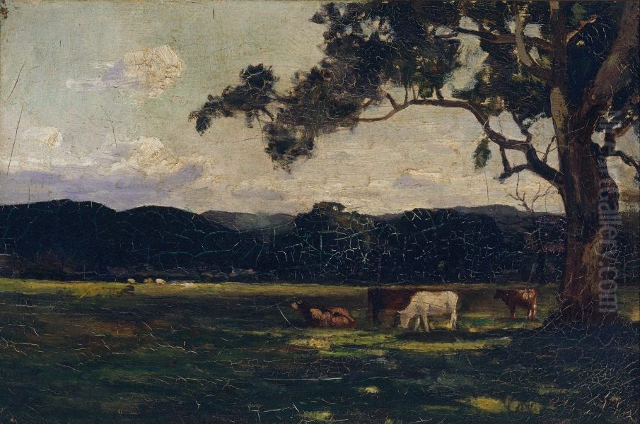 Pastures, Bacchus Marsh Oil Painting by John Ford Paterson