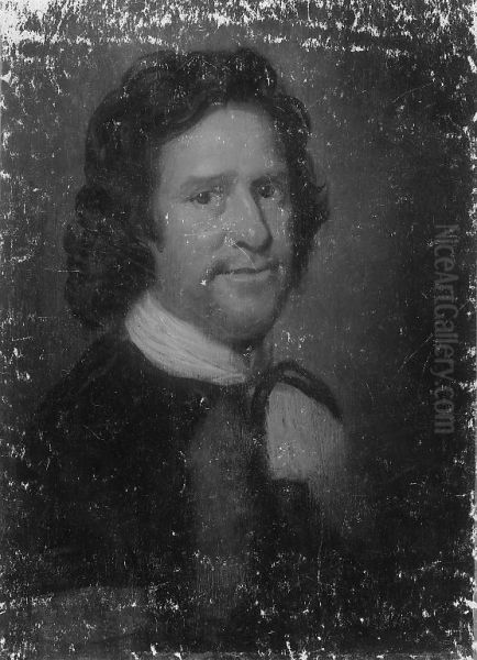 Portrait of a Man in a Black Suit Oil Painting by Abraham Wuchters