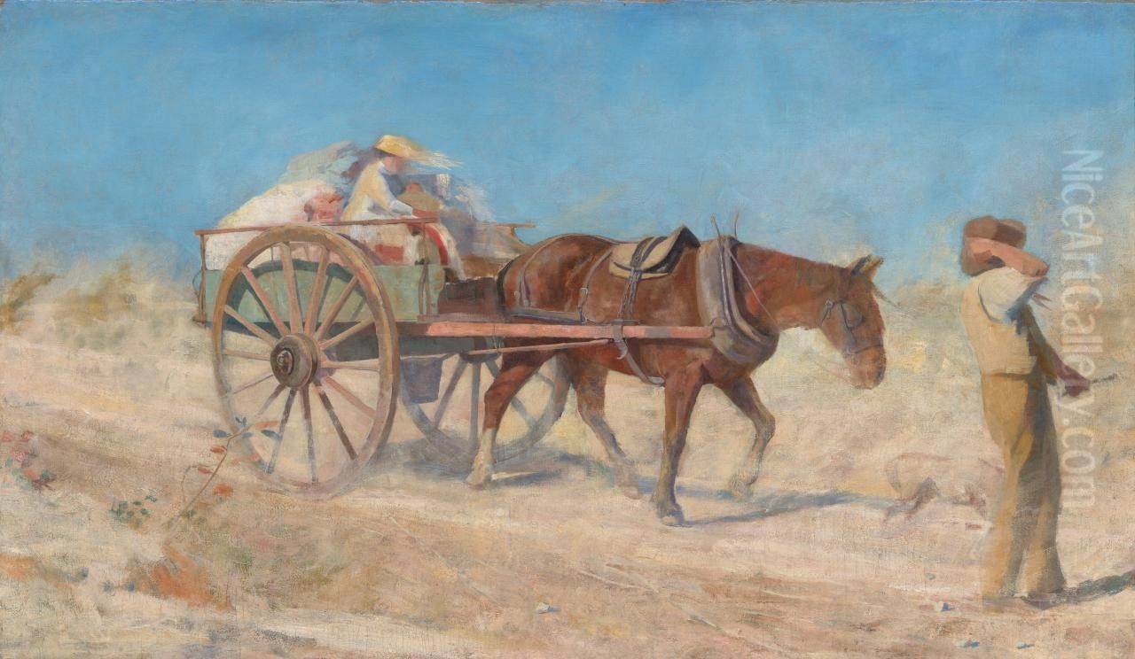The North wind Oil Painting by Frederick McCubbin