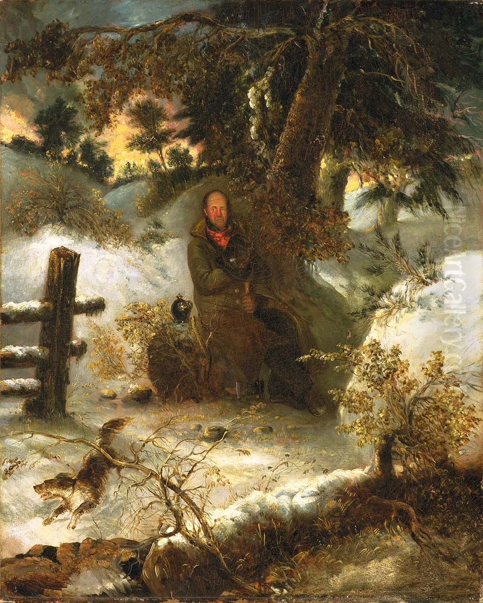 The Woodchopper Oil Painting by George Loring Brown