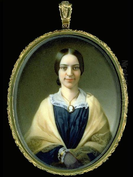 Mrs. John Willis Ellis (Mary White) Oil Painting by John Henry Brown