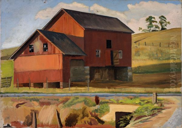 Bluemont Farm Oil Painting by Edward Bruce
