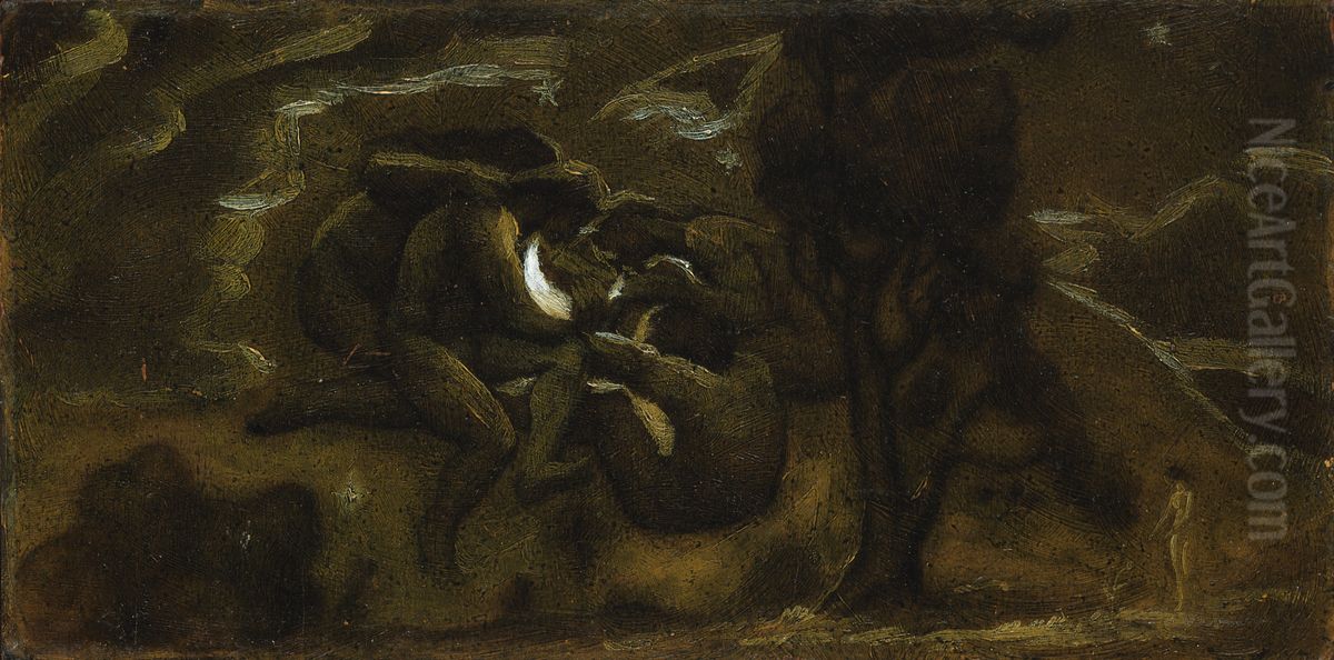 The Forces of Evil Oil Painting by Claude Buck