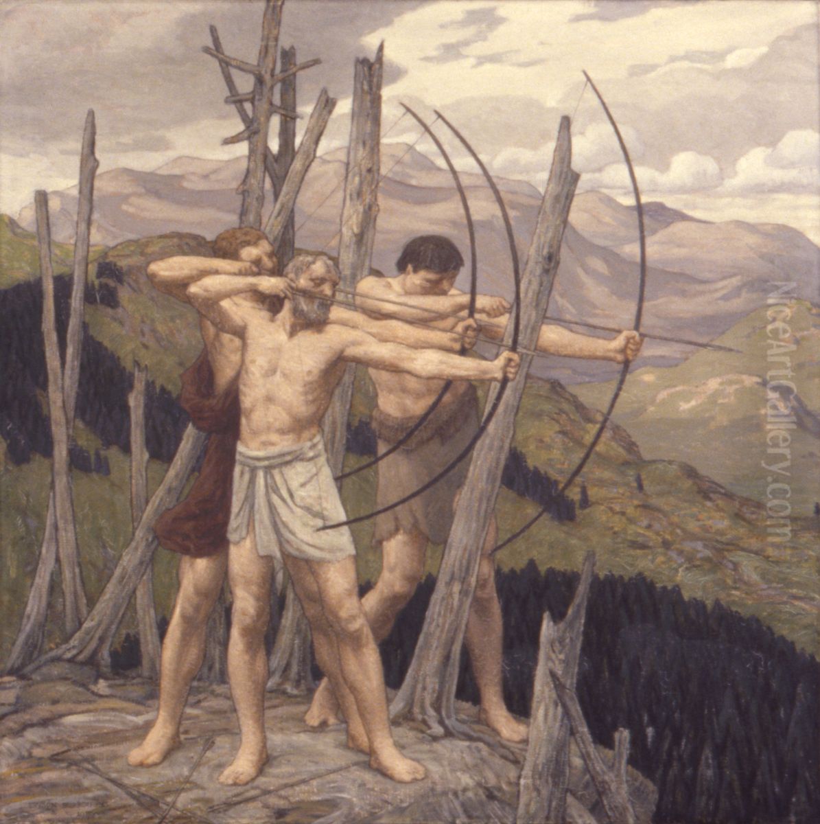 The Archers Oil Painting by Bryson Burroughs