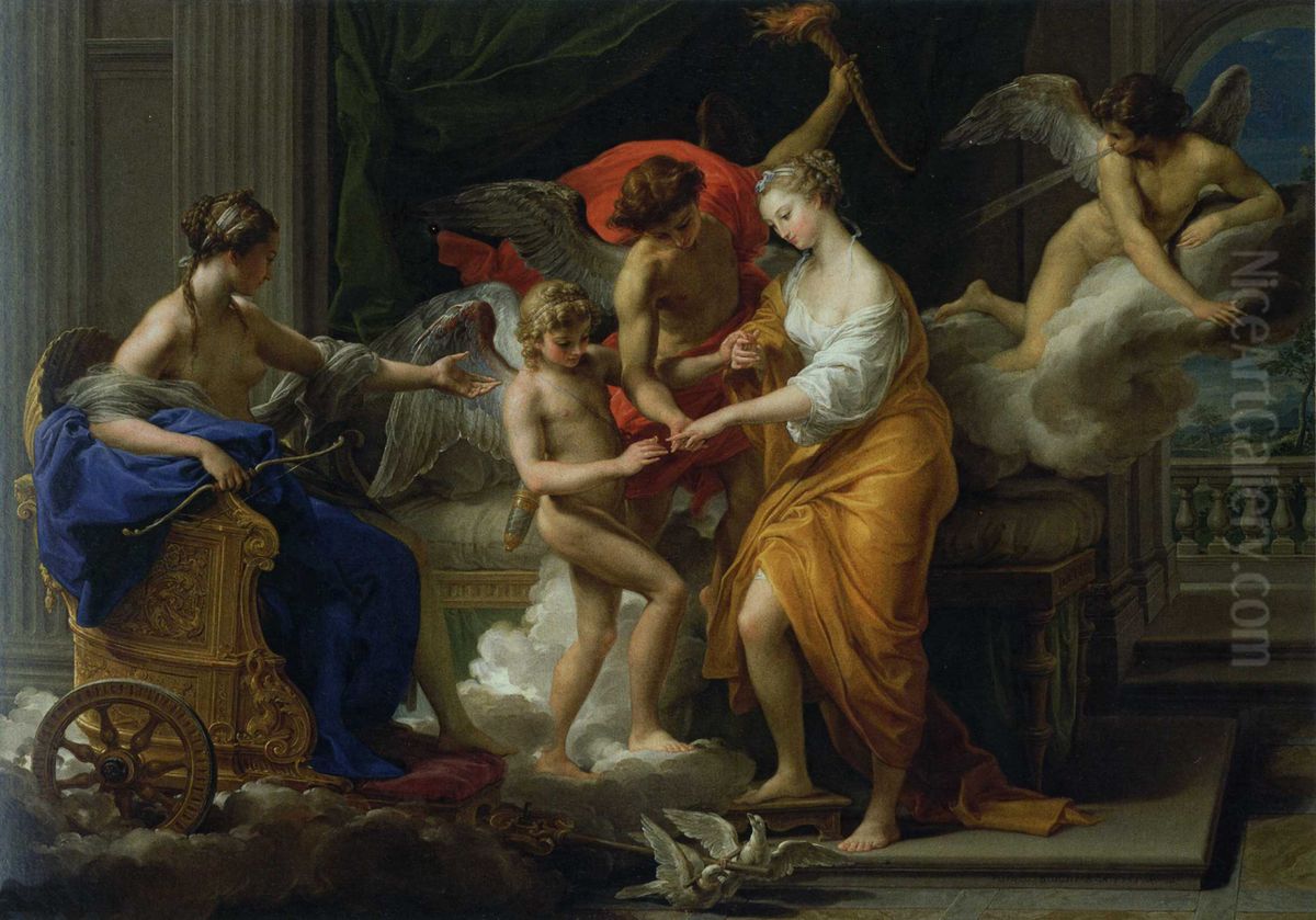 Die Vermahlung Amors mit Psyche Oil Painting by Pompeo Batoni