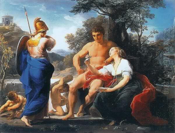 Hercules at the Crossroads Oil Painting by Pompeo Batoni