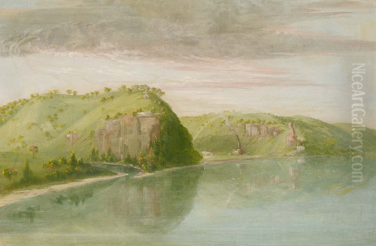 Dubuque's Grave, Upper Mississippi Oil Painting by George Catlin