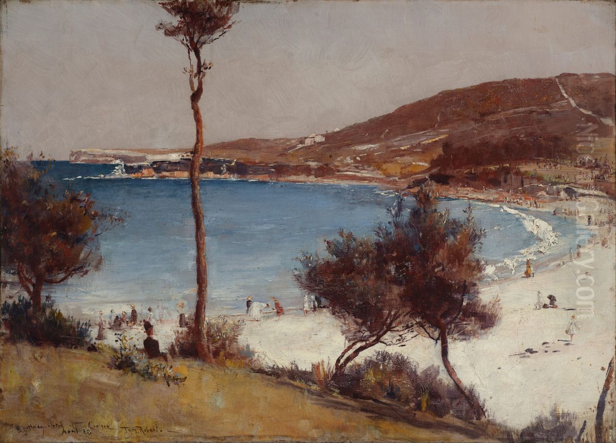 Holiday sketch at Coogee Oil Painting by Tom Roberts