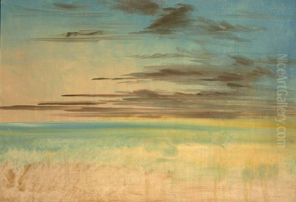 Landscape Background Oil Painting by George Catlin