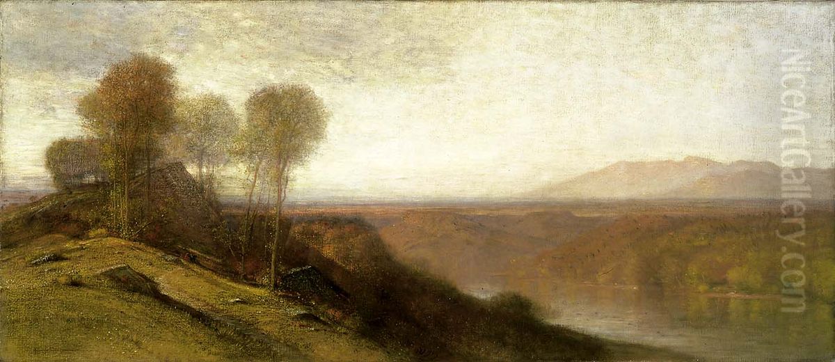 Kanawha River Valley Oil Painting by Samuel Colman