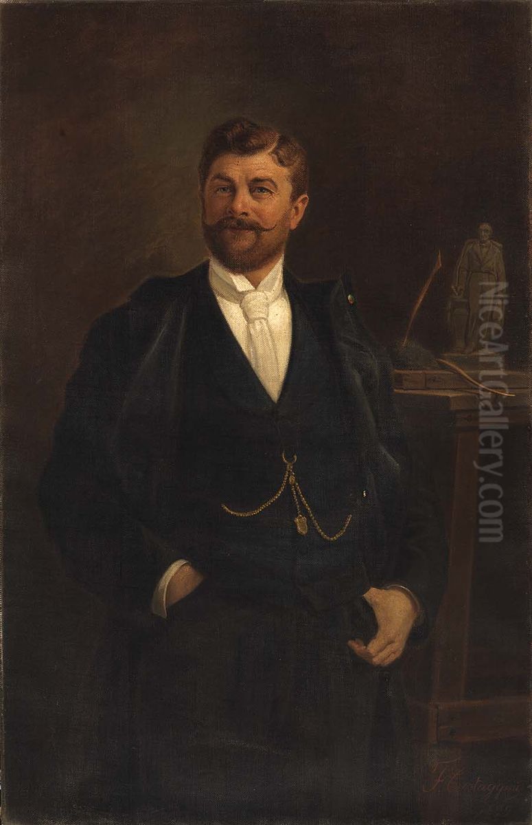 Gaetano Trentanova Oil Painting by Filippo Costaggini