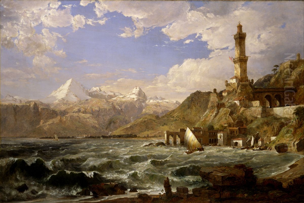 The Coast of Genoa Oil Painting by Jasper Francis Cropsey