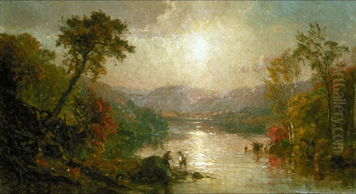 Indian Summer Oil Painting by Jasper Francis Cropsey
